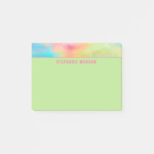 Hübsch Soft Aqua Green Aqua Name Post-it Klebezettel