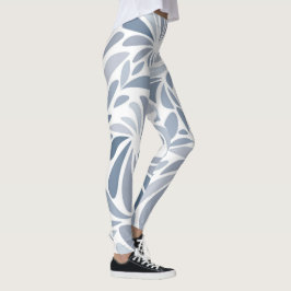 Hübsch Soft Light Blue Gray Geometric Valentine Leggings
