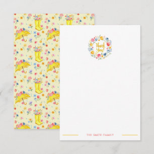 Hübsch Spring Floral Baby Dusche Dankeschön Karte
