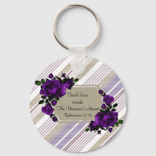 Hübsch Stricklavender-Blumenkette Schlüsselanhänger