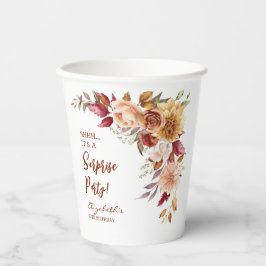 Hübsch Terracotta Fall Blumenüberraschung Geburtst Pappbecher