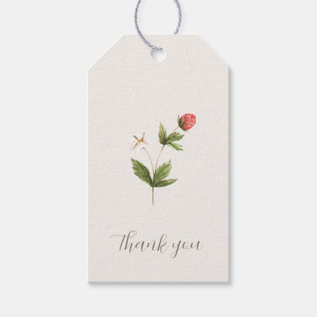 Hübsch Trendy Floral Bugs Woodland Vielen Dank Geschenkanhänger (Vorderseite)