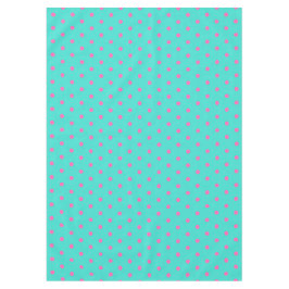 Hübsch Türkis Blau Pink Polka Dots Tischdecke