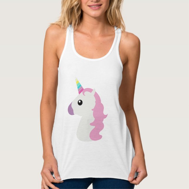 Hübsch Unicorn Emoji Tank Top (Vorderseite)