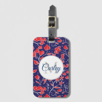 Hübsch Vibranly Red Blue Floral Personalisiert