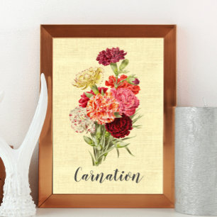 Hübsch Vintage Carnation Bouquet Poster