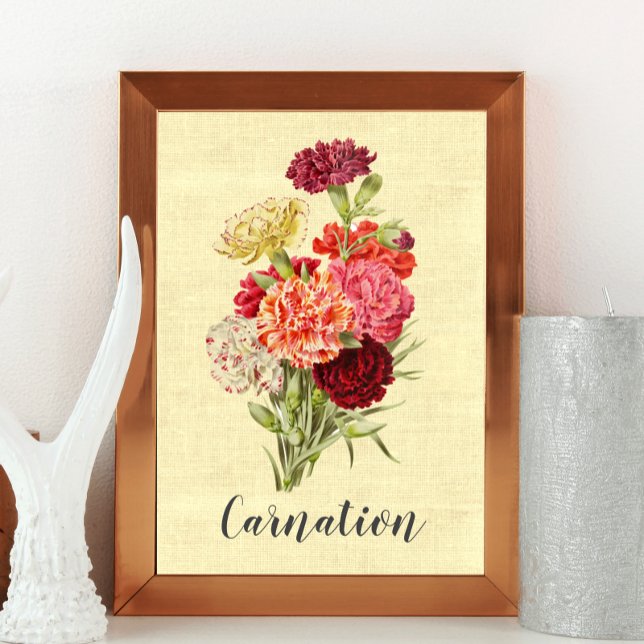 Hübsch Vintage Carnation Bouquet Poster (Von Creator hochgeladen)