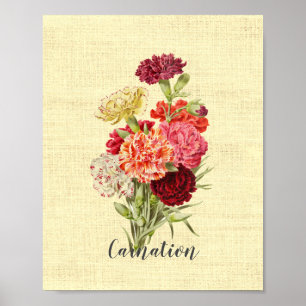 Hübsch Vintage Carnation Bouquet Poster