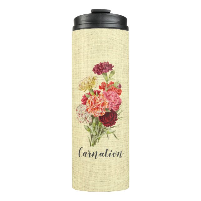 Hübsch Vintage Carnation Bouquet Thermosbecher (Vorderseite)