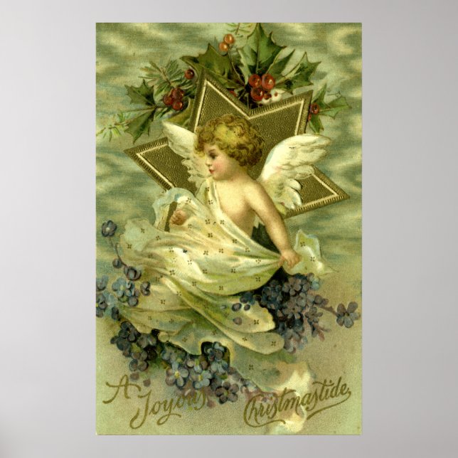 Hübsch Vintage Christmas Cherub Poster (Vorne)