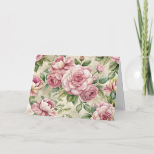 Hübsch Vintage Ephemera Inspiriert Florals Card Feiertagskarte