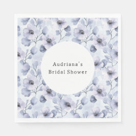 Hübsch-violette Blumen Geburtstag Serviette