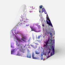 Hübsch-violette Blumen Geschenkschachtel