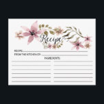 Hübsch-violette Blumen-Rezept-Karte Postkarte<br><div class="desc">Hübsche Lila Blumenrezeptkarte. Die Vorderseite der Karte hat Platz für den Titel des Rezeptes,  aus der Küche der & Zutaten. Der Rücken hat Prep Time & Total Time mit Linien für die Richtung.</div>