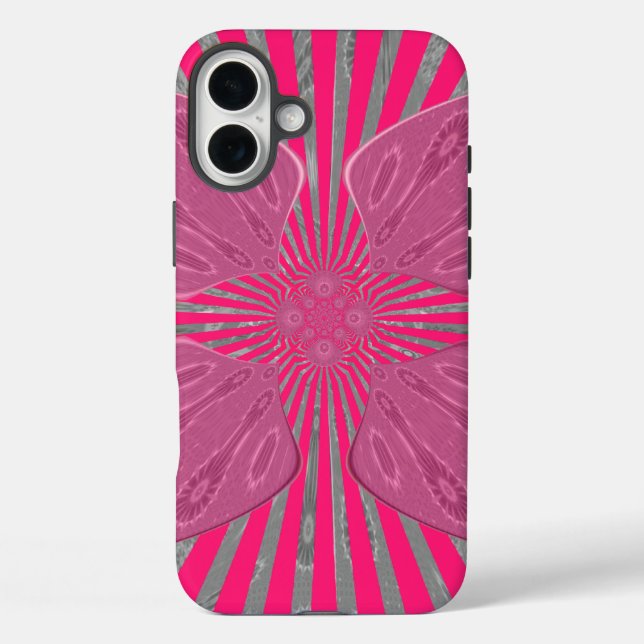 Hübsch Vivid Pink Schöne phantastische coole Kunst Case-Mate iPhone Hülle (Rückseite)