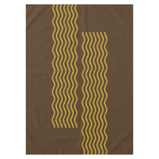 Hübsch Waves gold + Ihr Backgr, Text & Ideen Tischdecke (Vorderseite)
