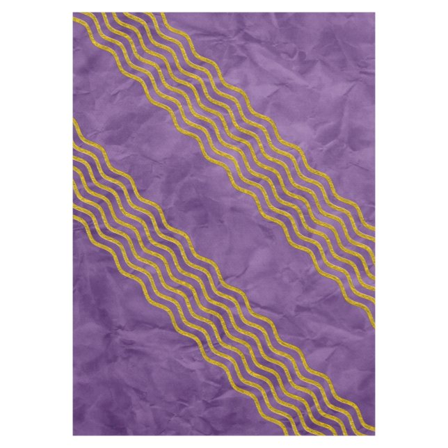 Hübsch Waves gold + Ihr Backgr, Text & Ideen Tischdecke (Vorderseite)