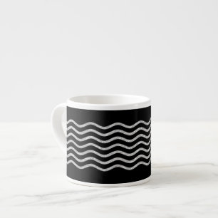 Hübsch Waves silver + Ihr Backgr, Text & Ideen Espressotasse