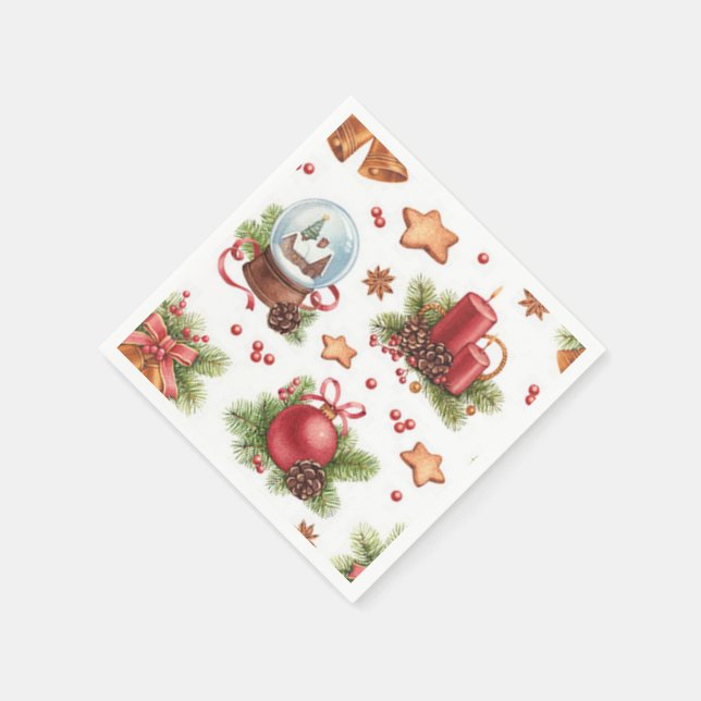 Hübsch Weihnachten Napkin Serviette (Ecke)