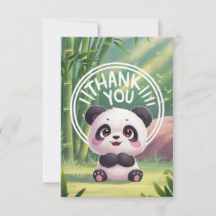 Hübsch Whimsical Panda Dankeskarte