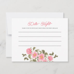 HÜBSCH WILD ROSE BRAUTPARTY DATUM NACHT HINWEISKARTE
