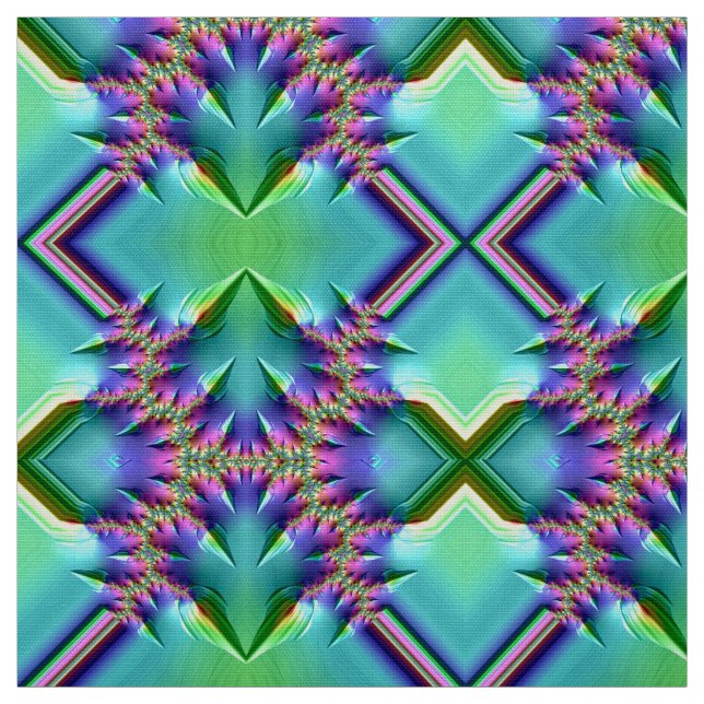 HÜBSCH! Yellow Aqua Pink Lila Green Sweet Stoff (Muster)