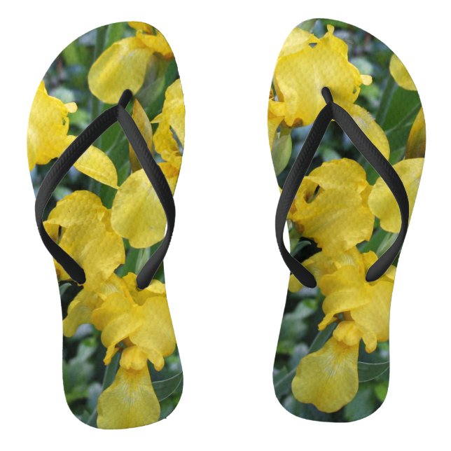Hübsch Yellow Irish Garden Blume Flip Flops (Fußbett)