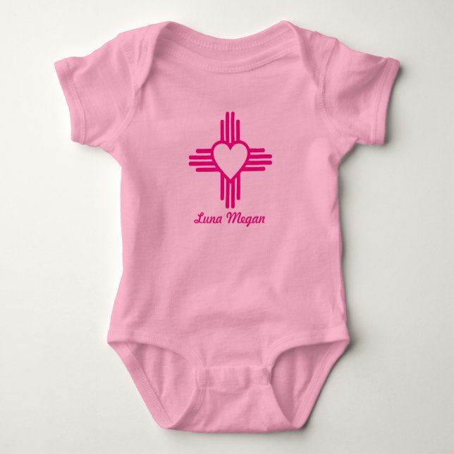 Hübsch Zia Heart Pink Baby Girl Strampler (Vorderseite)