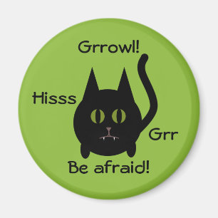Hübsch zornige Halloween-Katze Magnet