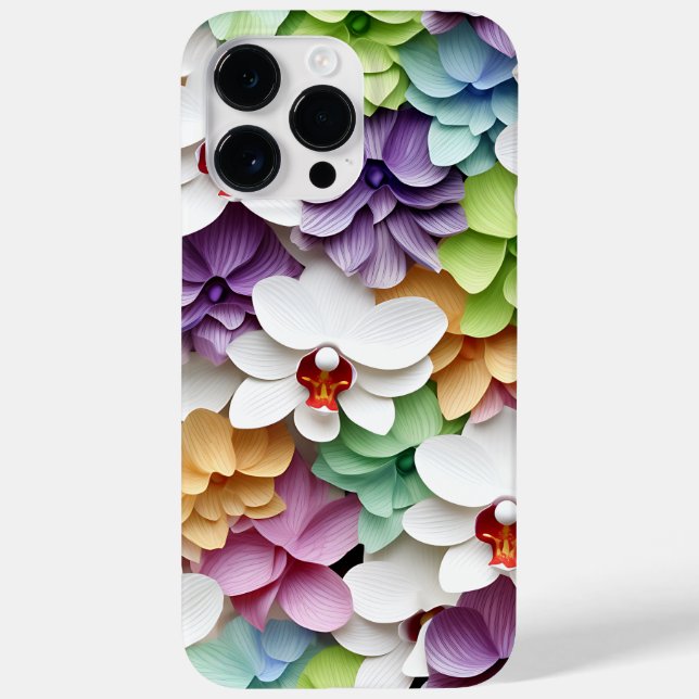 HÜBSCHE 3-D-SEHEN ORCHID-BLUME Case-Mate iPhone HÜLLE (Rückseite)