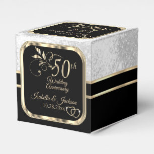 Hübsche 50. Hochzeitstag Geschenkschachtel