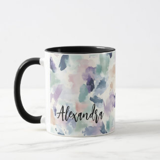 Hübsche Abstrakte Aquarellpaste Personalisiert Tasse