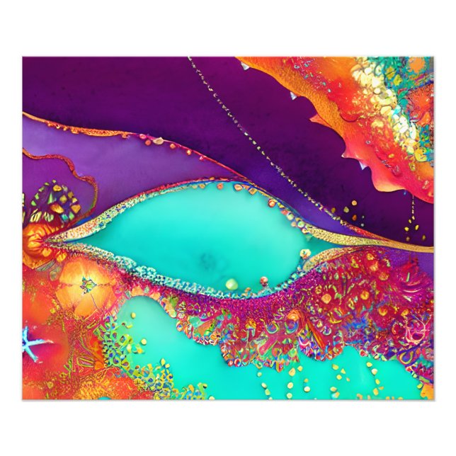 Hübsche Abstrakte Strandkunst Fotodruck (Vorne)