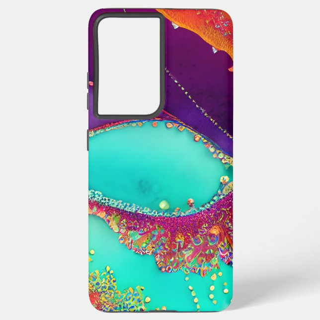 Hübsche Abstrakte Strandkunst Samsung Galaxy Hülle (Rückseite)