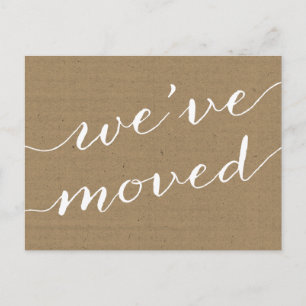 Hübsche Adressenänderung der Kalligraphie-  Ankündigungspostkarte