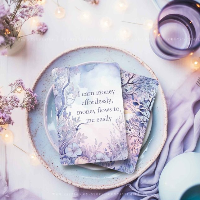 Hübsche Affirmationskarten, Lila Anführungszeichen (Von Creator hochgeladen)