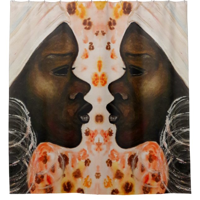 Hübsche afrikanische Duschhaube Duschvorhang (Vorderseite)