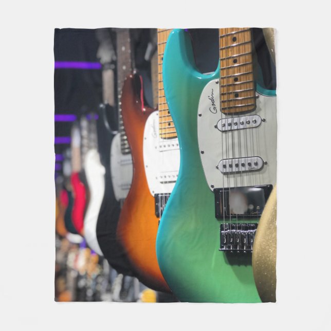 Hübsche akustische Gitarre Fleecedecke (Vorderseite)