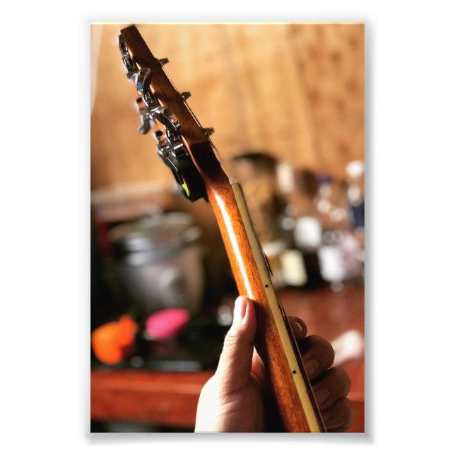 Hübsche akustische Gitarre Fotodruck (Vorne)