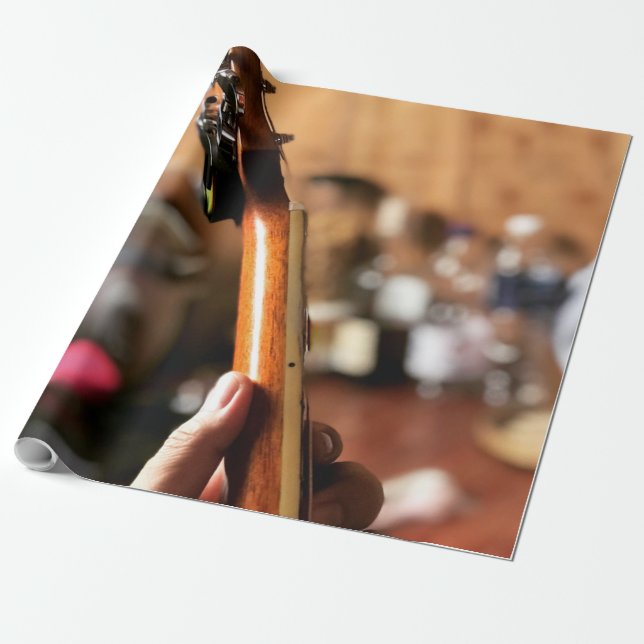 Hübsche akustische Gitarre Geschenkpapier (Ungerollt)