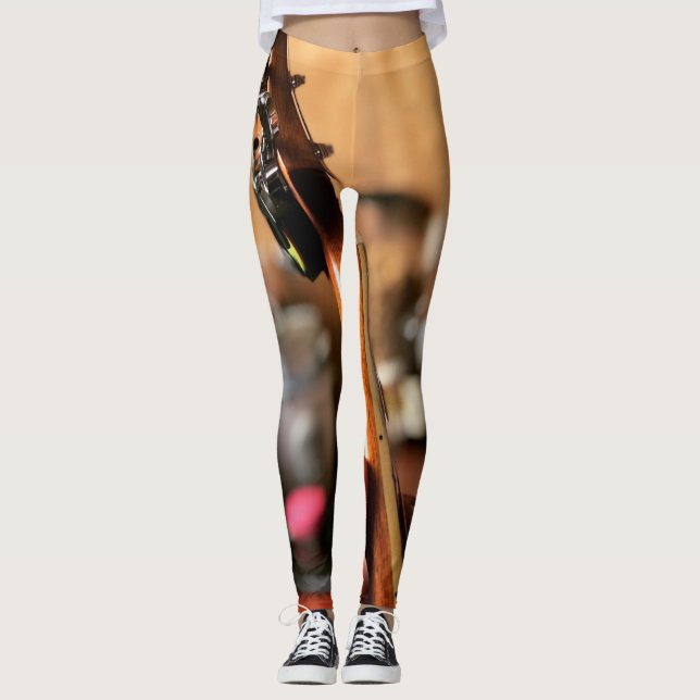 Hübsche akustische Gitarre Leggings (Vorderseite)