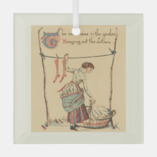 Hübsche alte Dame Ornament Aus Glas