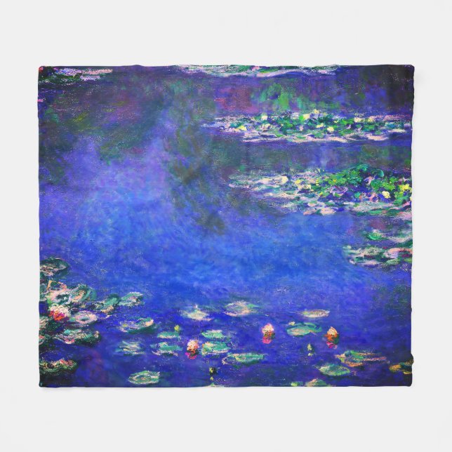 Hübsche alte Seerosen von Claude Monet Fleecedecke (Vorderseite (Horizontal))