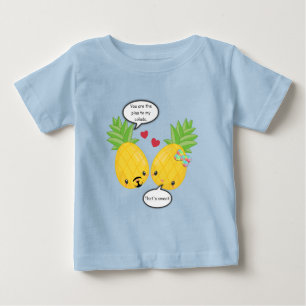 Hübsche Ananas Tropische Pina Colada Romantik Baby T-shirt