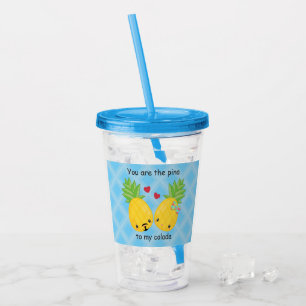 Hübsche Ananas Tropisches Pina Colada Romantisch Acryltrinkbecher