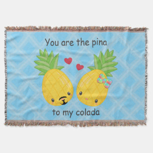 Hübsche Ananas Tropisches Pina Colada Romantisch Decke