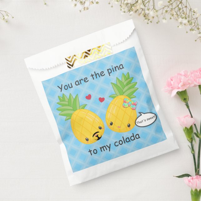 Hübsche Ananas Tropisches Pina Colada Romantisch Geschenktütchen (Versiegelt)