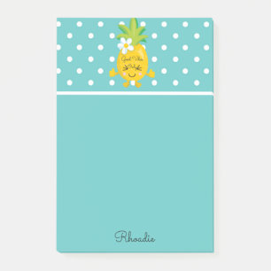 Hübsche Ananas und Polka Dot Post-it Klebezettel