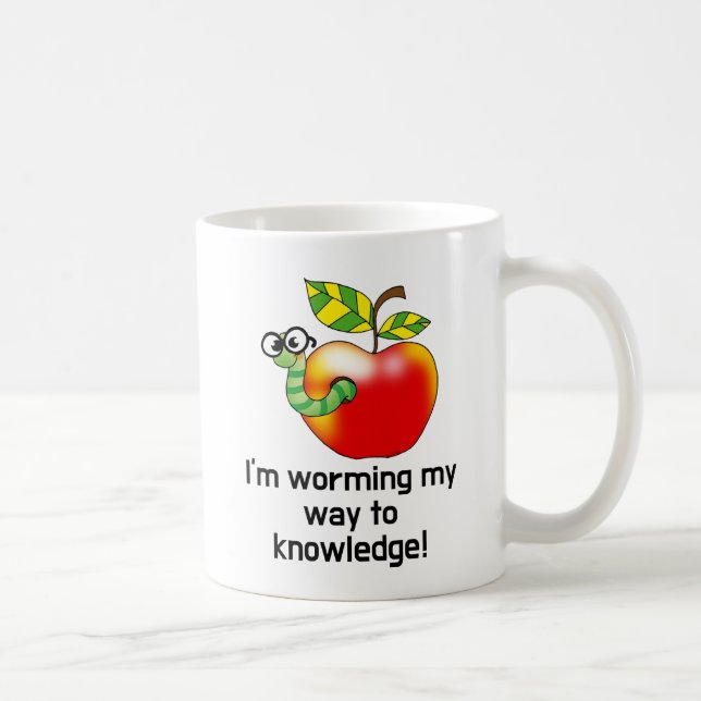 Hübsche Apfel- und Wurmkunst der Bildung Kaffeetasse (Rechts)