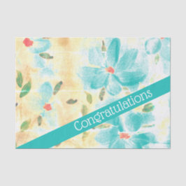 Hübsche Aquamarine Glückwünsche Seidenpapier